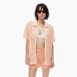 Wilfred Blush Knit Button-Up